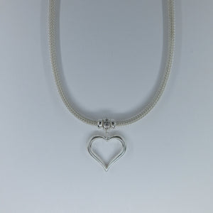 Silver Open Heart Necklace