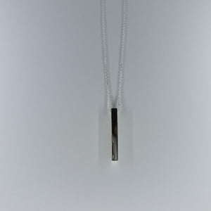 Silver Rectangular Bar Necklace