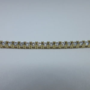 Ladies 9ct Yellow Gold C/Z Tennis Bracelet