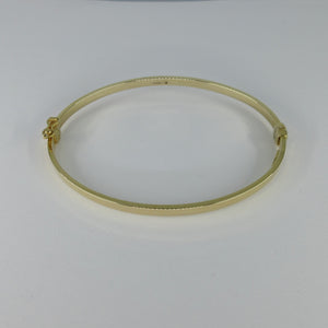 Ladies 9ct Yellow Gold Plain Bangle