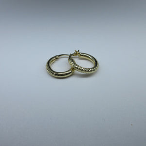 9ct Yellow Gold 14.5mm Hoop Earrings