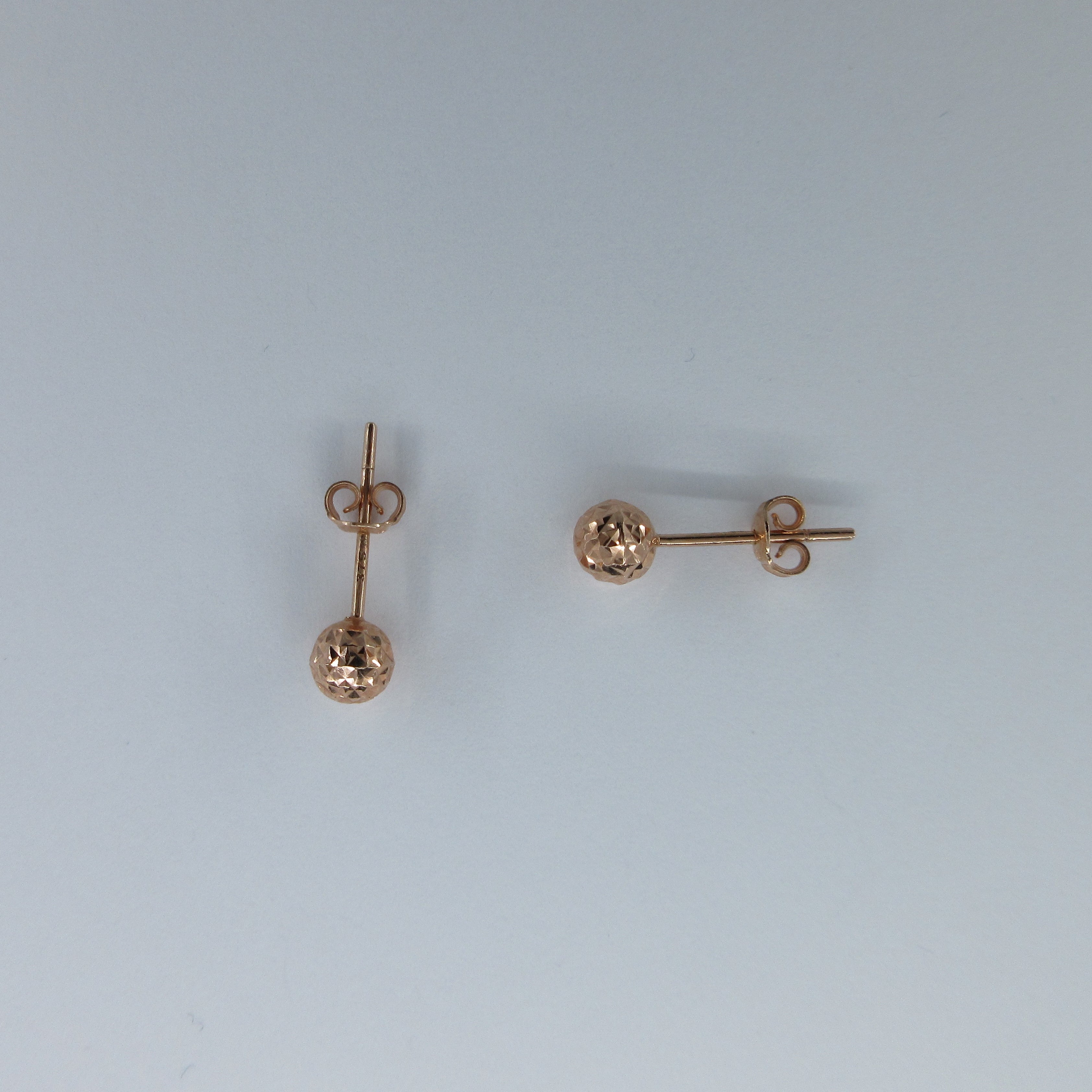 9ct Rose Gold Ball Stud Earrings