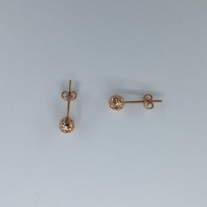 9ct Rose Gold Ball Stud Earrings