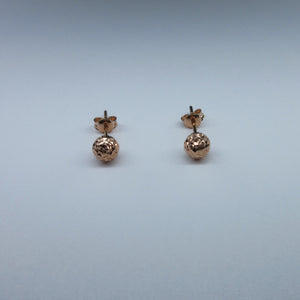 9ct Rose Gold Ball Stud Earrings