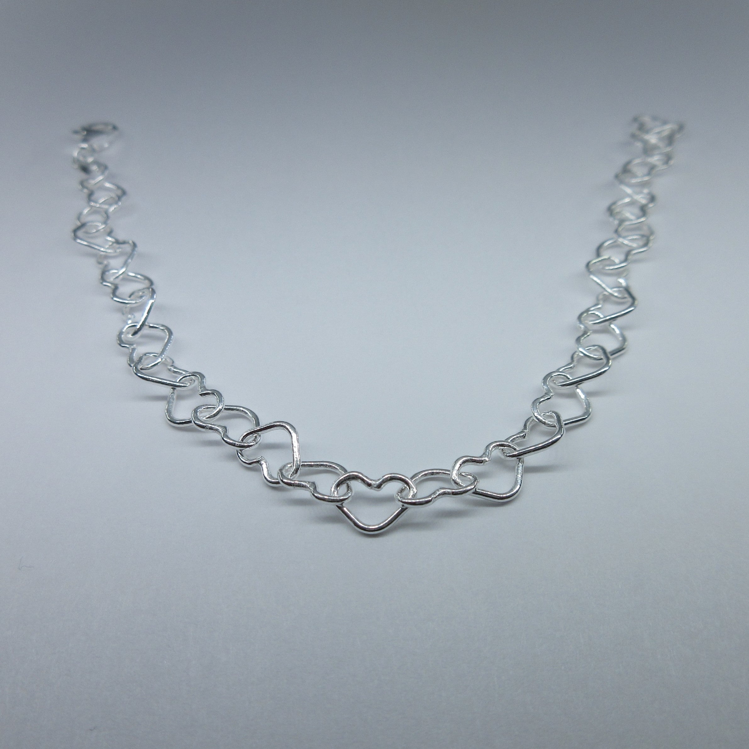 Ladies Silver Heart Bracelet