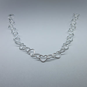 Ladies Silver Heart Bracelet