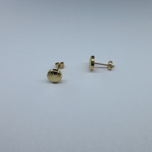 9ct Yellow Gold Round Stud Earrings