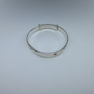 Babies/Childs Silver ID Expanding Bangle