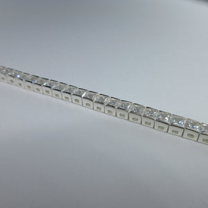 Ladies Silver C/Z Tennis Bracelet