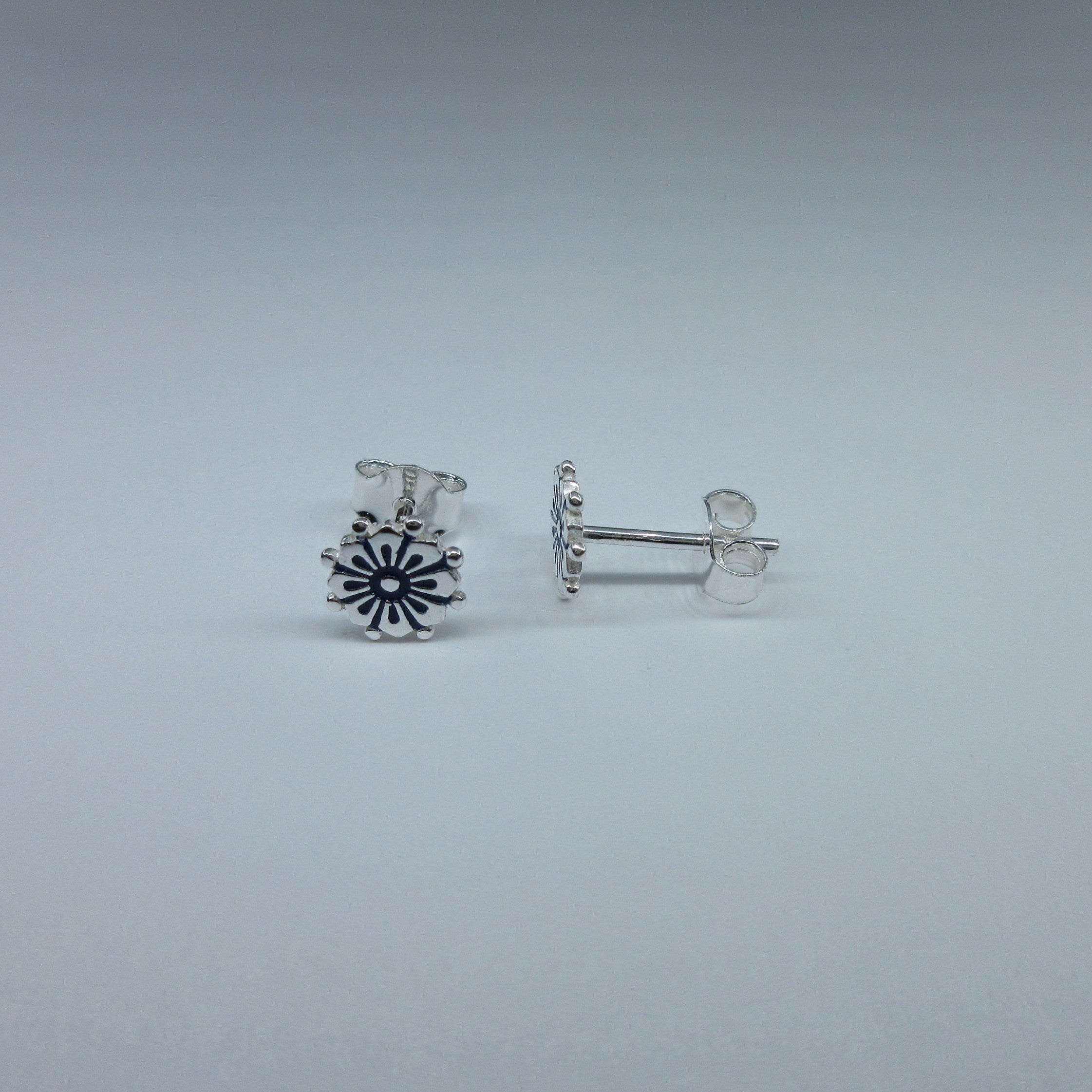 Silver Stud Fancy Earrings