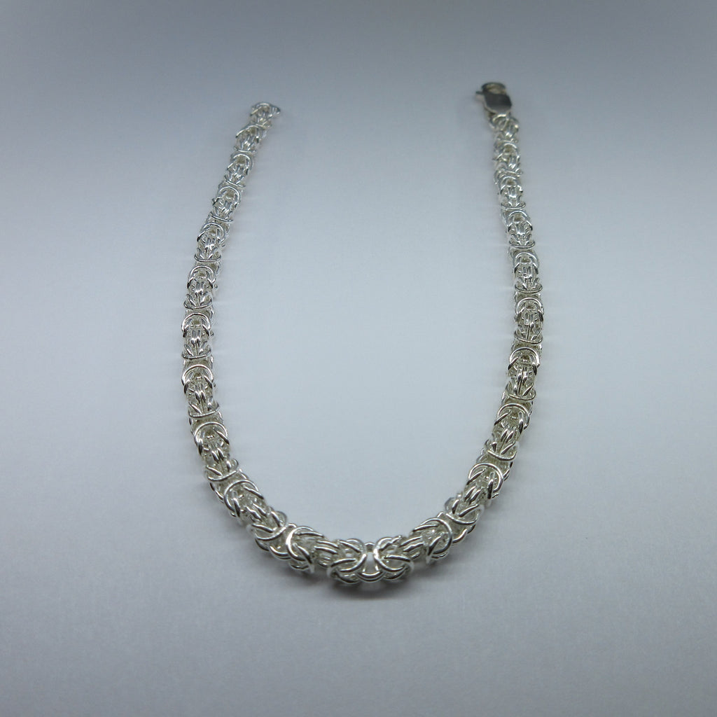 Ladies Silver Byzantine Bracelet