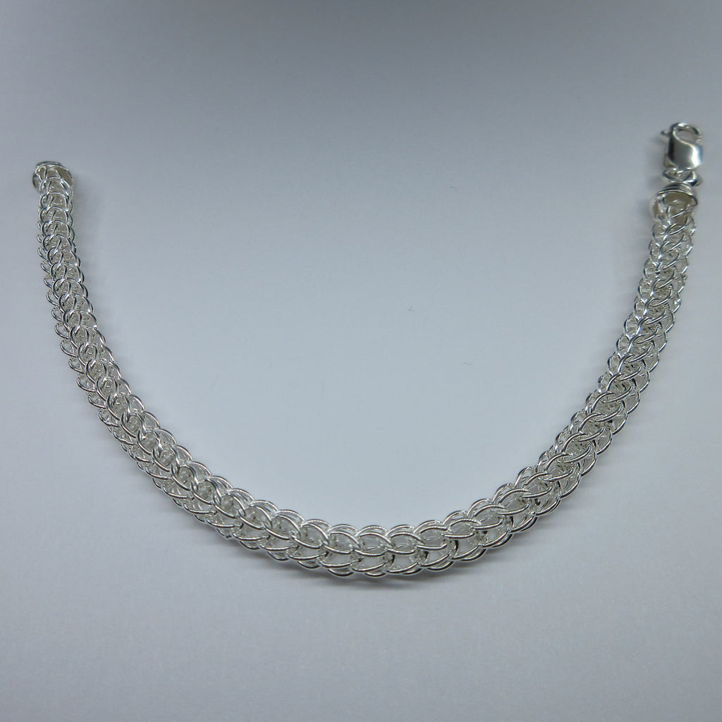 Ladies Silver Round Link Bracelet