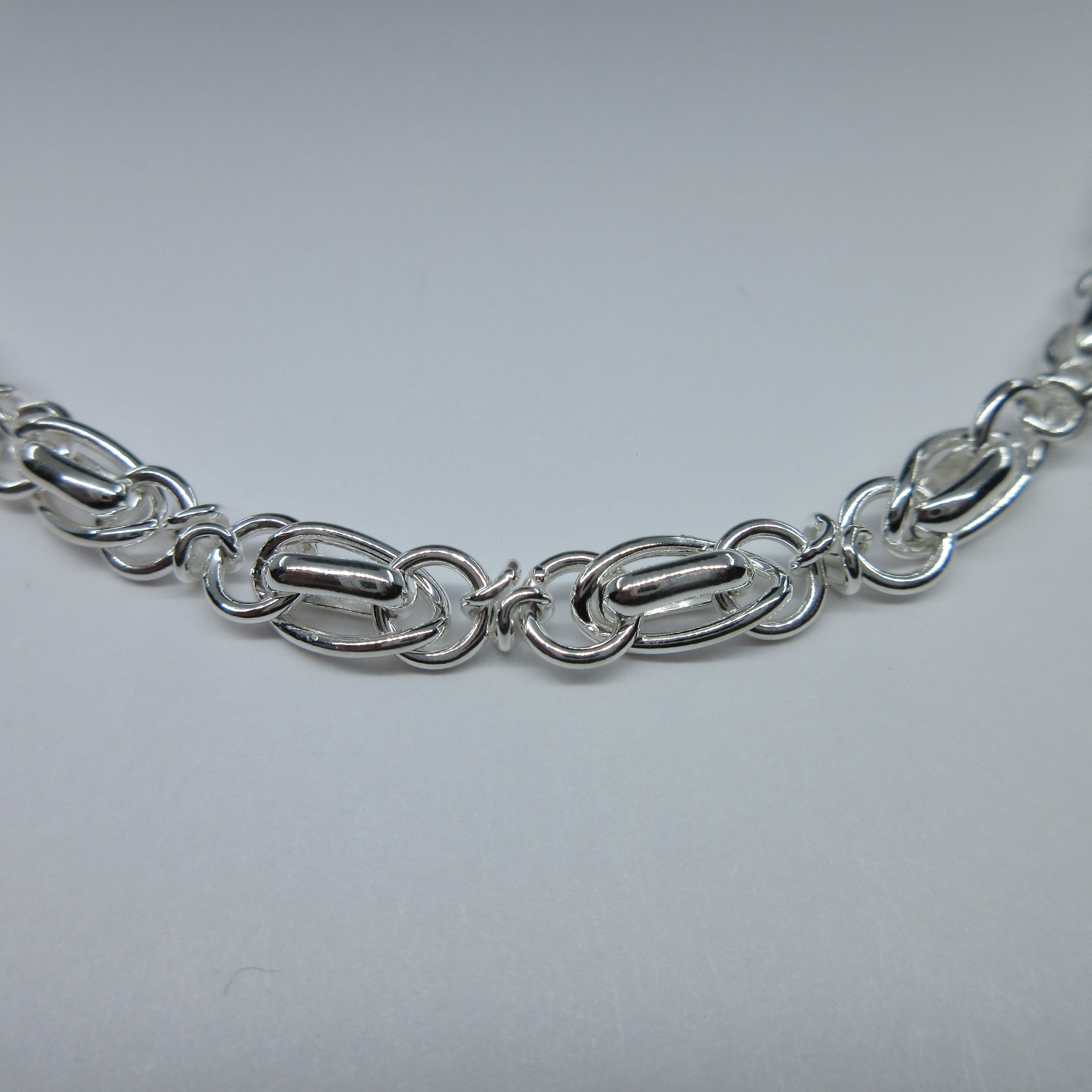 Ladies Silver Fancy Link Bracelet