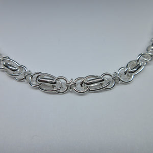 Ladies Silver Fancy Link Bracelet