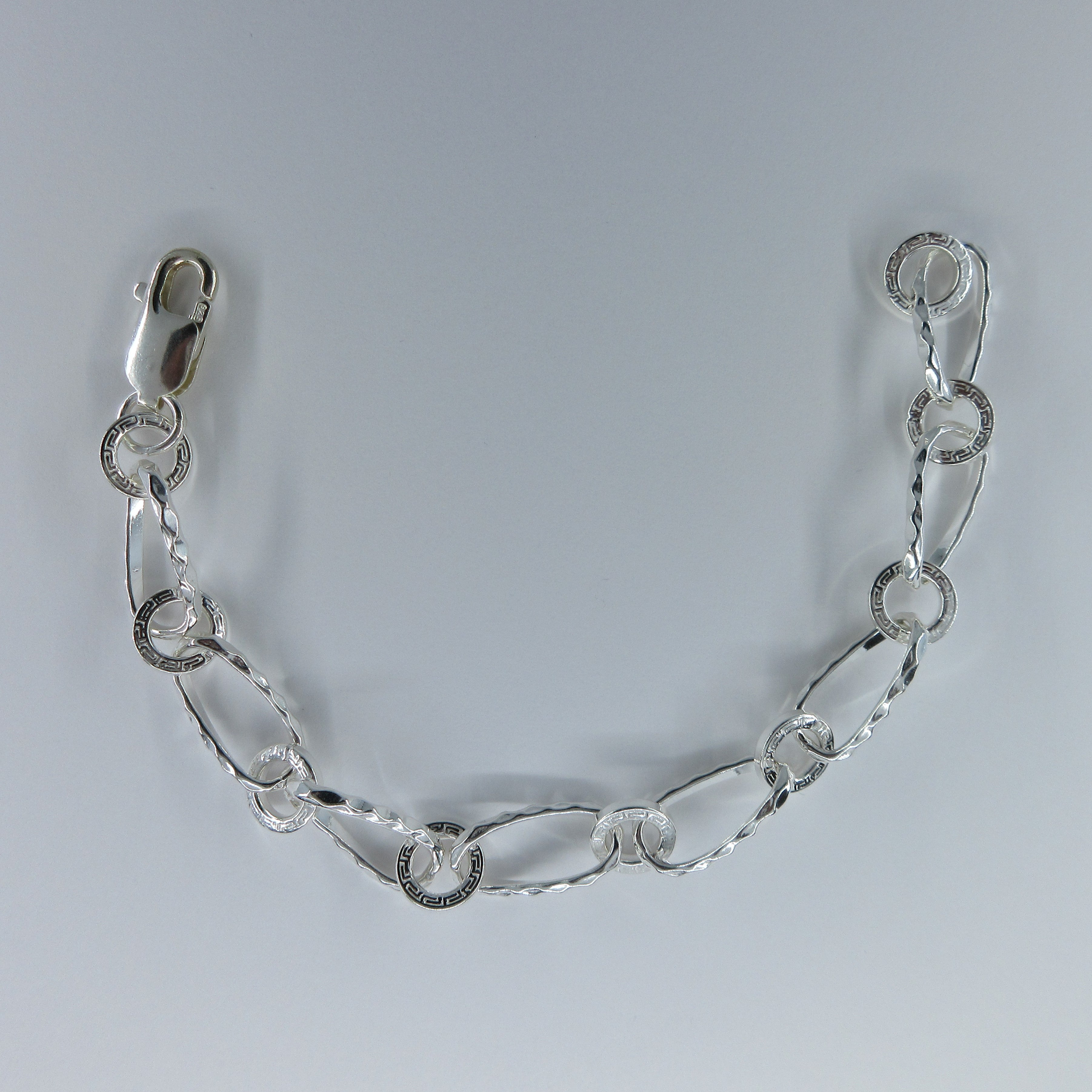 Ladies Silver Textured Bracelet