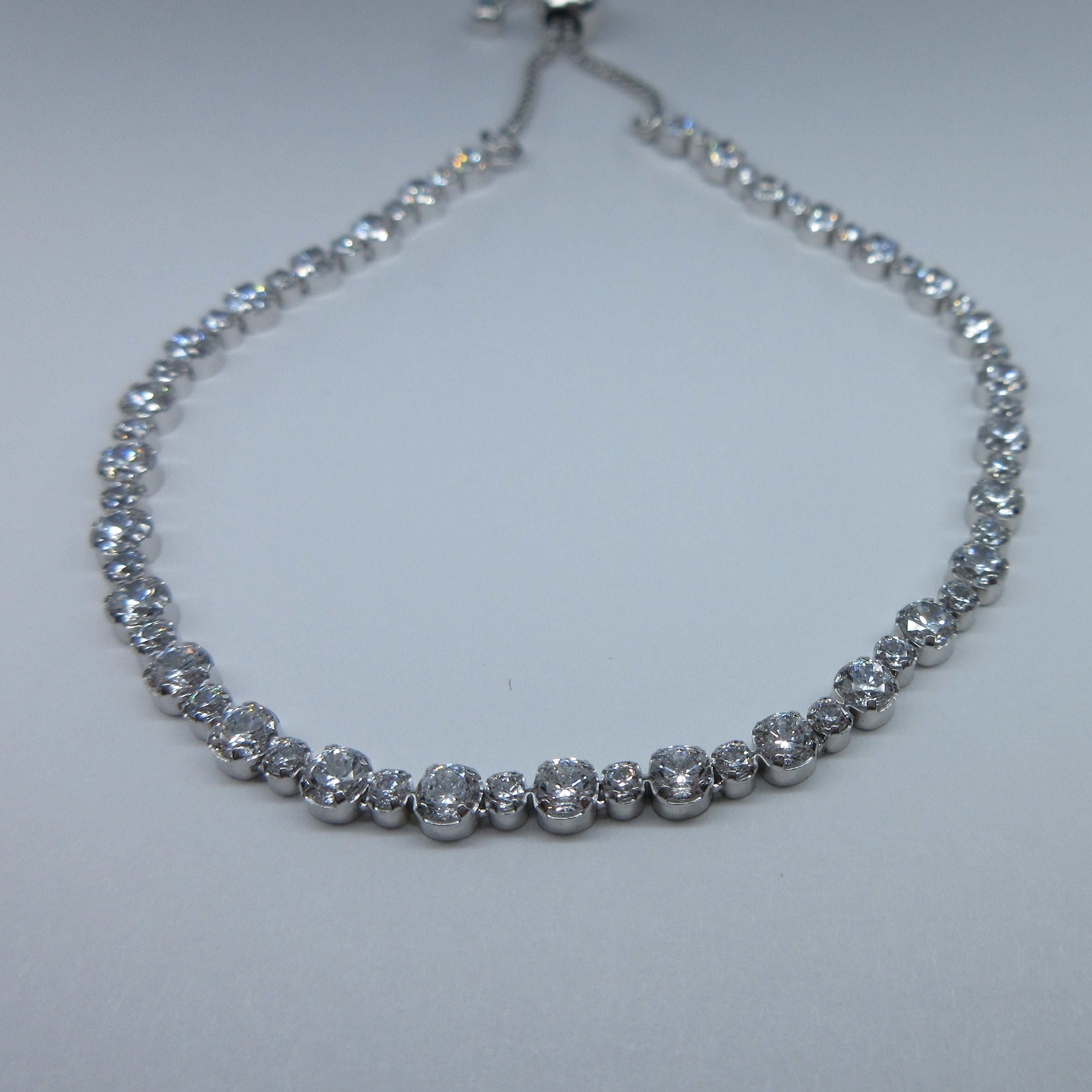 Ladies Silver C/Z Bracelet