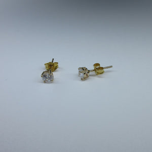 9ct Yellow Gold C/Z Stud Earrings