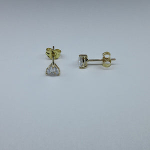 9ct Yellow Gold C/Z Stud Earrings