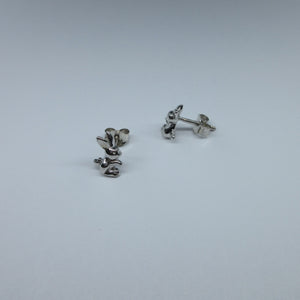 Silver Rabbit Stud Earrings