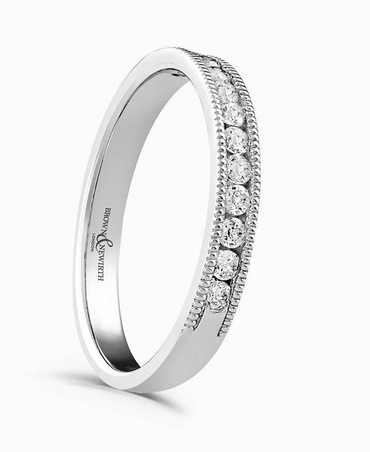 9ct white gold diamond wedding/eternity ring