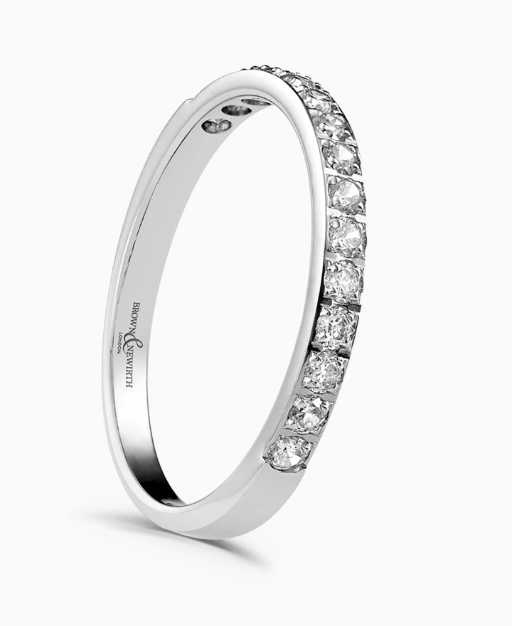 9ct white gold diamond wedding/eternity ring