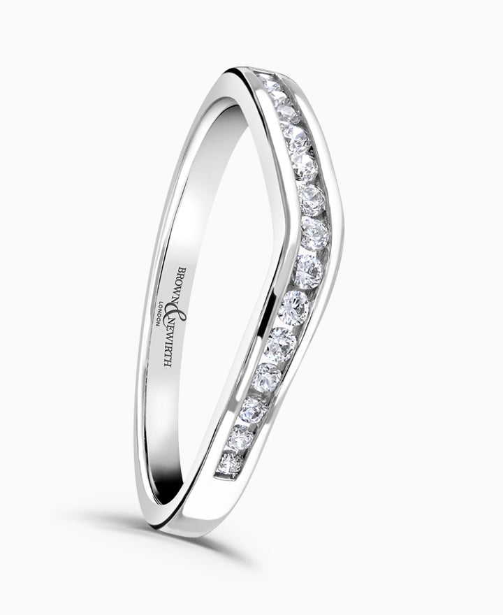 9ct white gold diamond wedding/eternity ring