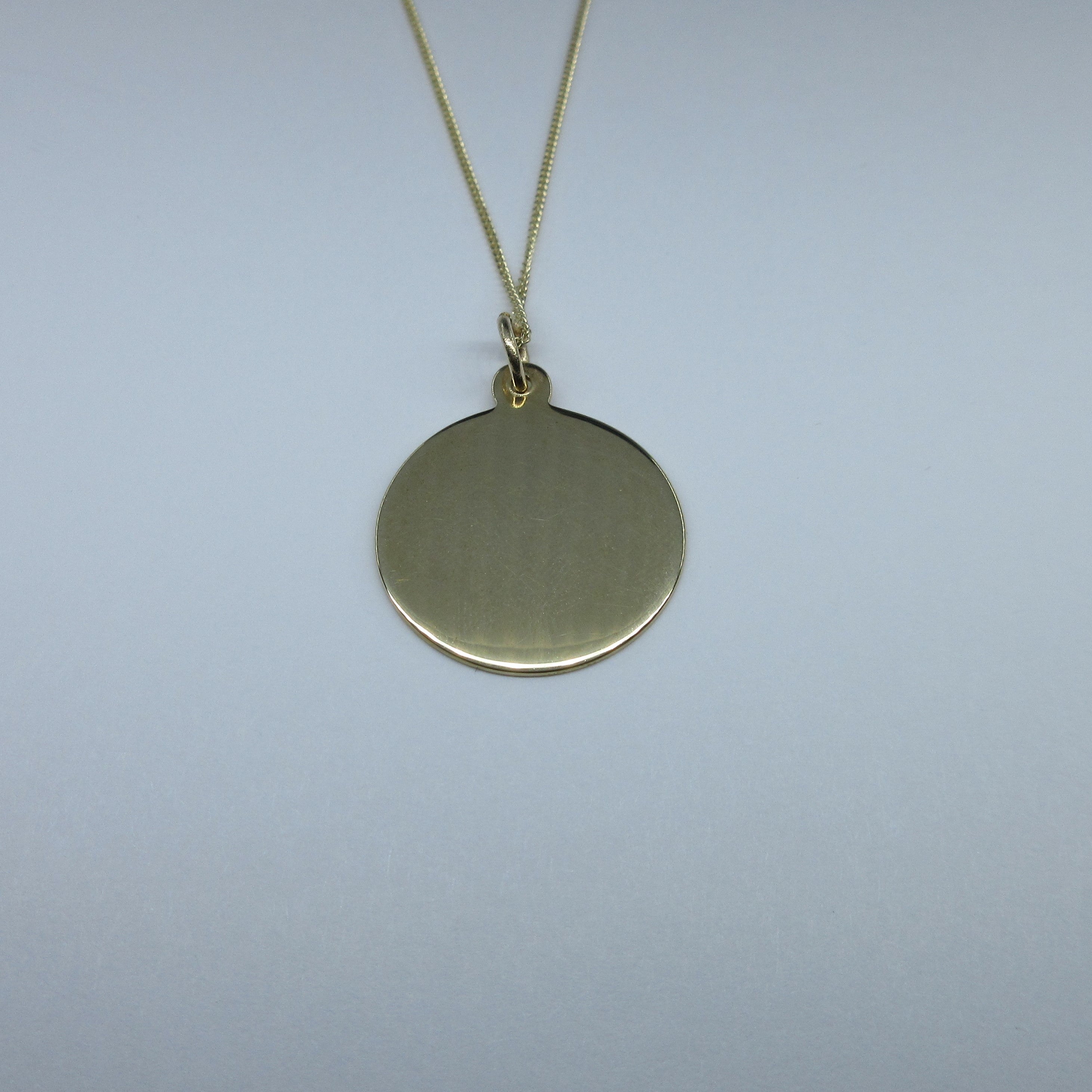 9ct Yellow Gold Disc Necklace