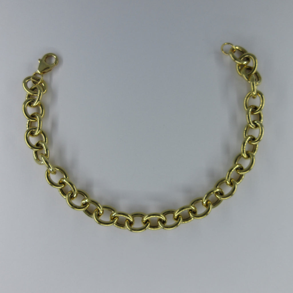 Ladies 9ct Yellow Gold Oval Linked Bracelet
