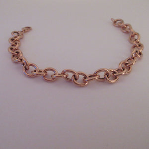 Ladies 9ct Rose Gold Oval Link Bracelet