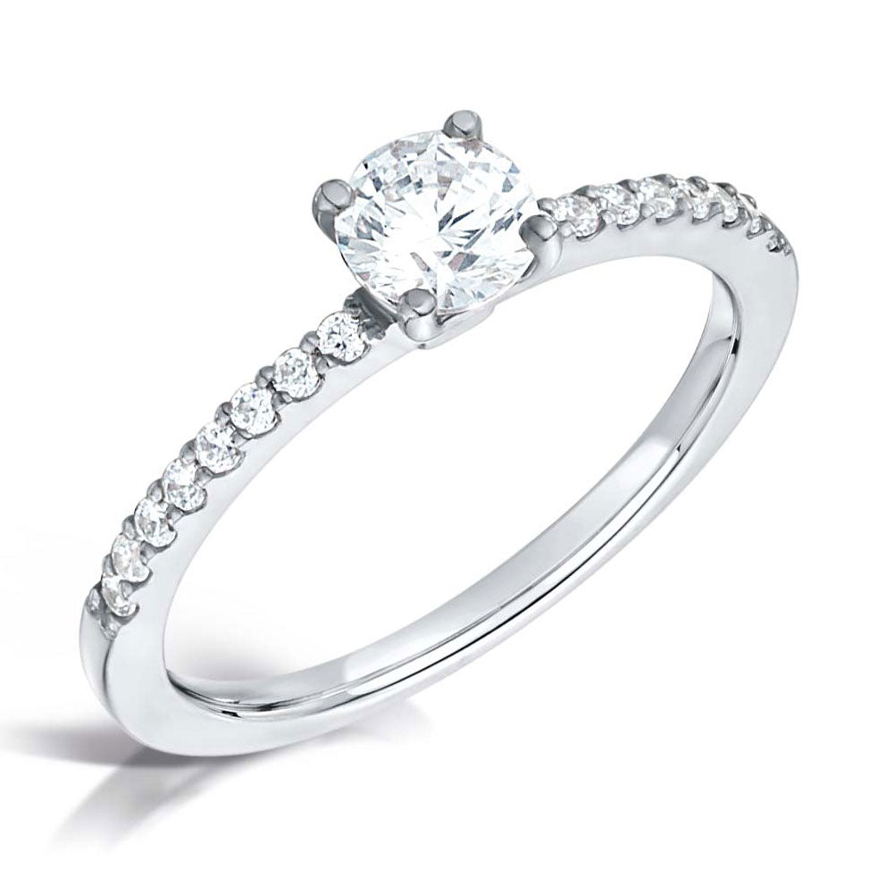 Ladies Platinum Diamond Engagement Ring