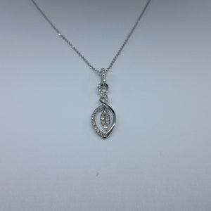 18ct White Gold Diamond Necklace