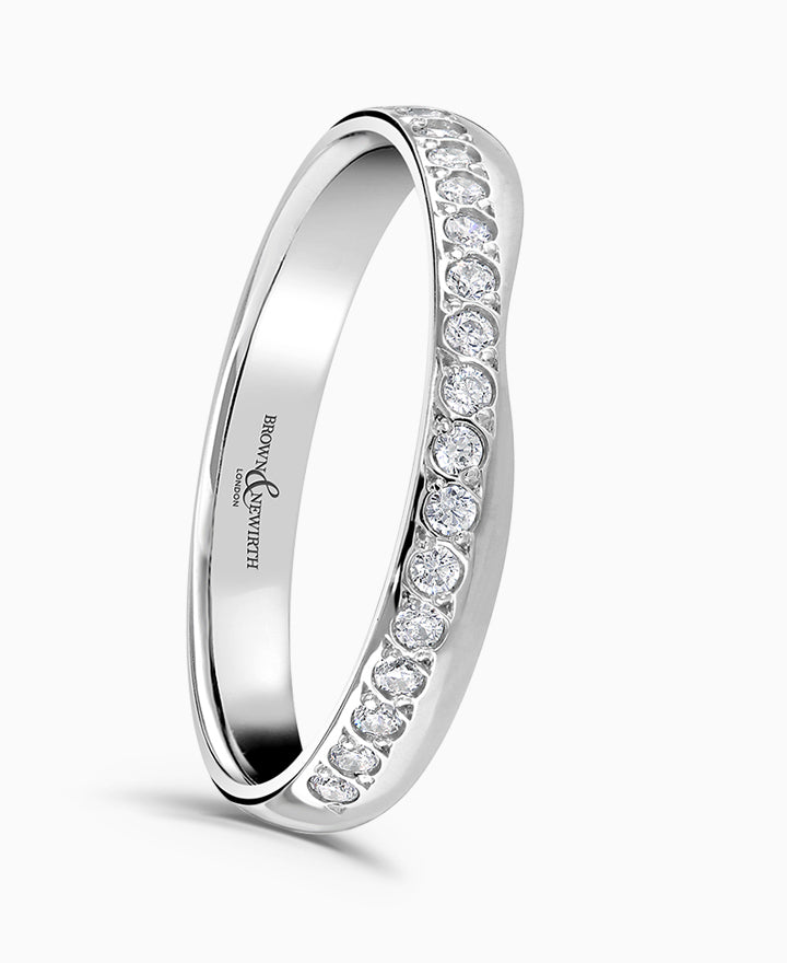 9ct white gold diamond wedding/eternity ring