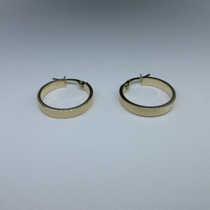 9ct Yellow Gold 17mm Hoop Earrings