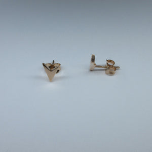 9ct Rose Gold V-Shaped Stud Earrings